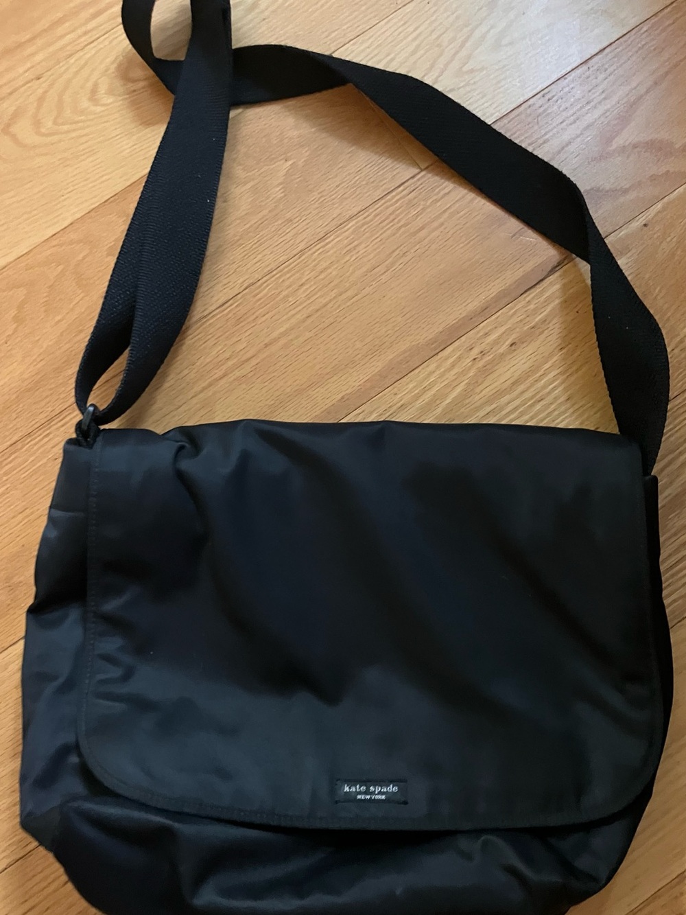 kate spade Black Nylon Messenger Bag with Adjustable Strap